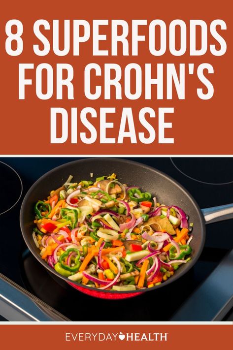 Crohn’s disease limits food choices. While there’s no one true Crohn's diet, mixing and matching superfoods can help manage symptoms. What To Eat With Chrons Disease, Recipes For Crones Disease, Chrons Disease Friendly Recipes, Healing Crohns Naturally, Crohns Friendly Soups, Crohns Friendly Soup Recipes, Best Diet For Chrons Disease, Best Food For Crohns, Cooking For Crohns