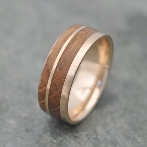 Groom Wedding Band, Commitment Ring, Wood Engagement Ring, Wooden Wedding Bands, 14k Gold Wedding Ring, Wooden Wedding Ring, Wood Wedding Ring, Wood Wedding Band, Mens Gold Wedding Band