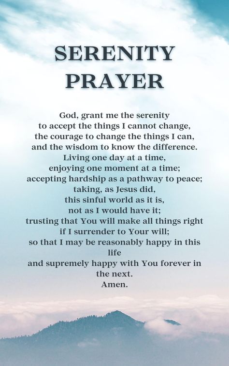 🤍I always go back to this prayer when I’m down 🤍feeling Serenity To Accept The Things, God Grant Me The Serenity, Grant Me The Serenity, 12 Steps Recovery, Courage To Change, Positive Quotes For Life Motivation, Serenity Prayer, Quotes Deep Feelings, Positive Quotes For Life