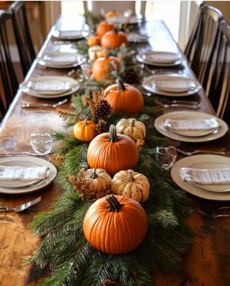 Table Settings Simple, Thanksgiving Decorations Table Setting, Thanksgiving Dinner Table Setting, Diy Thanksgiving Centerpieces, Simple Thanksgiving Table Decor, Thanksgiving Table Settings Simple, Simple Thanksgiving Table, Tables Centerpieces, Thanksgiving Party Decorations