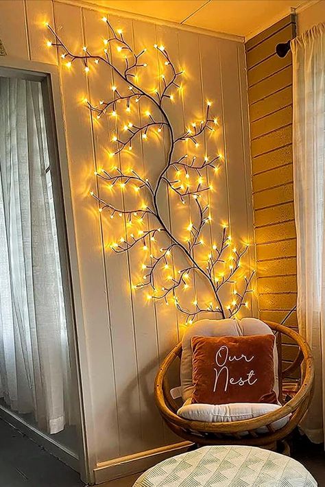 Vine Lights, Cute Wall Decor, Classic Chandeliers, Elegant Wall Art, Vine Wall, Indoor String Lights, Christmas Room Decor, Amazon Home Decor, Light Garland