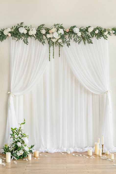 Wedding Backdrop Curtains, Backdrop Curtains, Starry String Lights, Decoration Evenementielle, Wedding Background Decoration, Curtain Backdrops, Draping Fabric, Wedding Backdrop Design, Arch Decoration