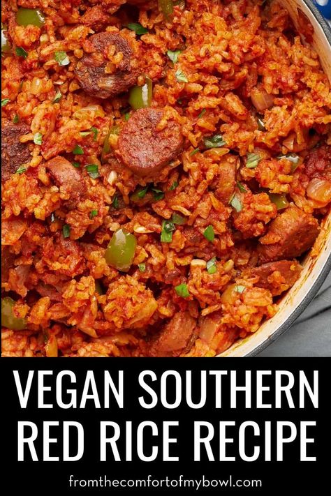 Gullah Red Rice Recipe, Southern Red Rice, Red Rice Recipe Southern, Charleston Red Rice, Red Rice Recipe, Comfort Meals, Gullah Geechee, Rice And Beans Recipe, Rice Plant