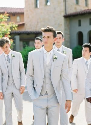 Light Gray Groomsmen Suits Color Schemes, Light Grey Suits Wedding, Groom Clothes, Groomsman Attire, Open Heaven, Wedding Suits Men Grey, Light Gray Wedding, Periwinkle Wedding, Gray Groomsmen Suits