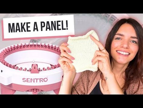 HOW DO YOU MAKE A FLAT PANEL ON A SENTRO KNITTING MACHINE? - YouTube Panel Knitting Machine, Knitting Machine Flat Panel, Circular Knitting Machine Patterns, Knitting Machine Tutorial, Loom Knitting Stitches, Loom Machine, Circular Knitting Machine, Learn To Knit, Crochet Idea