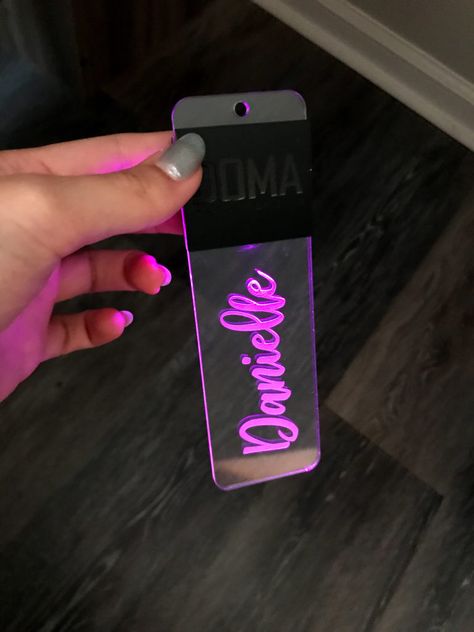 LED Edge Lit Laser Cut Name Tags - Danielle Wethington Fab Lab, Epoxy Glue, Edge Lighting, Invitation Ideas, Back Pieces, Laser Lights, Back Plate, Name Tags, Name Tag