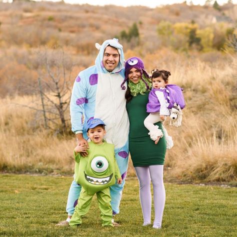 monster's inc family costumes Monsters Inc Family Of 4 Costume, Family Of 4 Halloween Costumes With Newborn, Monsters Inc Family Costume For 4, Disney Family Of 4 Costumes, Family Of 3 Disney Halloween Costumes, Family Of 4 Disney Halloween Costumes, Halloween Costumes For 4 Family, Unique Family Halloween Costumes For 4, Disney Family Costumes For 4