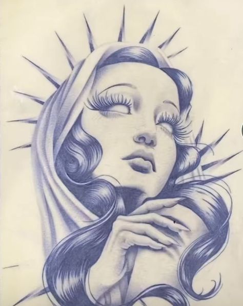 Chicano Art Tattoos, Chicano Drawings, Tattoo Style Drawings, Tattoo Design Book, Tattoo Art Drawings, Chicano Art, Graffiti Drawing, Art Tattoos, Arte Inspo