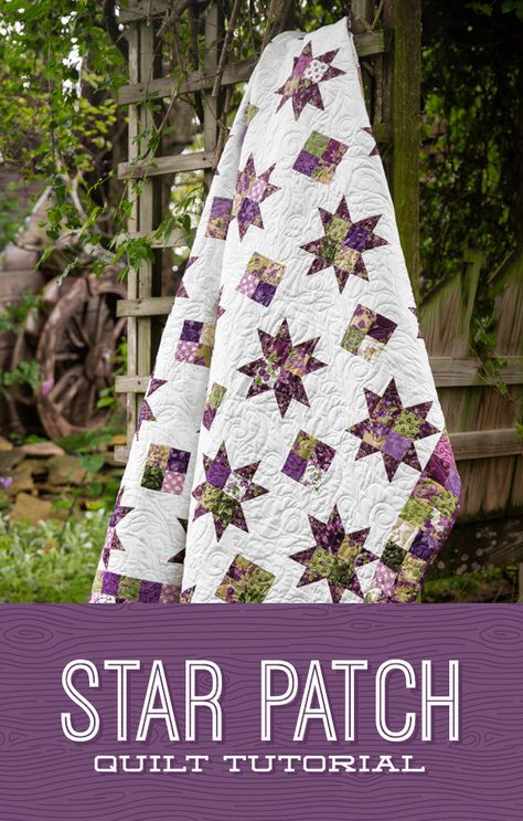 Star Patch Quilt – Missouri Star Blog Star Watch Quilt Pattern, Quick Quilts To Make Free Pattern, Quilts With Stars, Missouri Star Quilt Pattern, Missouri Quilt Tutorials, Missouri Quilt Company, Missouri Star Quilt Company Tutorials, Missouri Star Quilt Tutorials, Write Poems