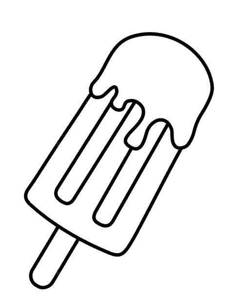 Popsicle Coloring Page, Ice Cream Pictures, Ice Cream Coloring, Fargelegging For Barn, Cupcake Coloring Pages, Ice Cream Coloring Pages, Ice Cream Shirt, Stick Drawings, Kindergarten Classroom Decor