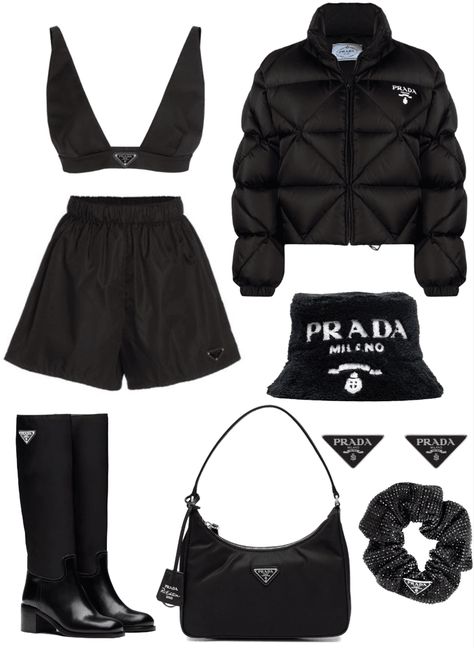 Prada Winter Outfit, Prada Set Outfit, Prada Two Piece Set, Prada Outfit Ideas, Prada Women Outfits, Prada Casual Outfit, Prada Fashion Outfits, Prada Fits, Prada Outfits Women