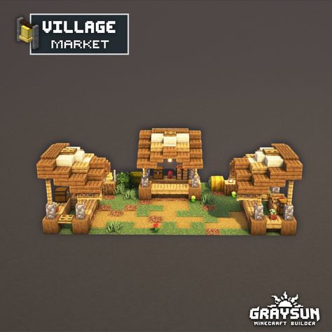 Villager Marketplace Minecraft, Village Well Minecraft, Mini Minecraft Village, Small Shop Minecraft, Minecraft Shepherd, Minecraft Shepherd House, Minecraft Small Village, Small Village House Minecraft, Minecraft Village Decorations