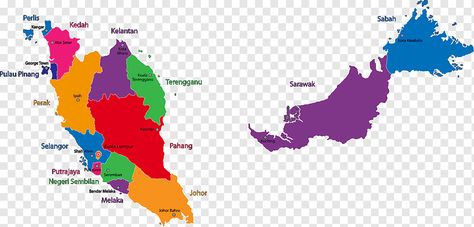 Peta Malaysia Lengkap, Malaysia Map Illustration, Peta Malaysia, Central Asia Map, Malaysia Poster, Malaysia Map, Latin America Map, Brunei Flag, Malaysian Flag