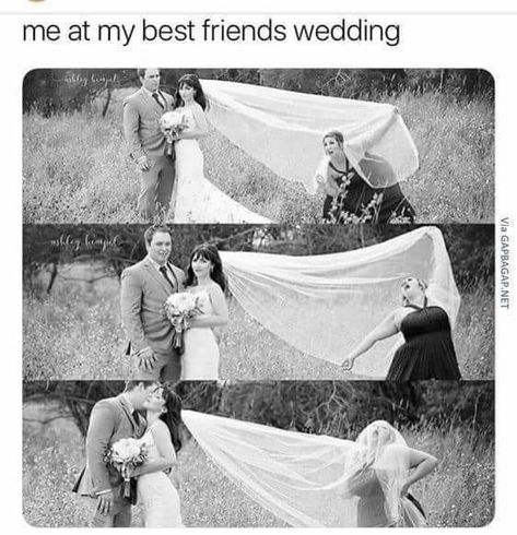 My Best Friends Wedding, Funny Friend Pictures, Best Friends Wedding, Funny Dresses, Best Friend Wedding, Friends Wedding, Friend Memes, Best Friends Funny, Funny Wedding