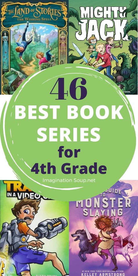 40 Good Book Series for 4th Graders (That Will Keep Them Reading) | Imagination Soup Reading Imagination, Book Series For Boys, 5th Grade Books, 4th Grade Books, Easy Chapter Books, Best Books List, Kid Books, Writing Lesson Plans, Book Reviews For Kids