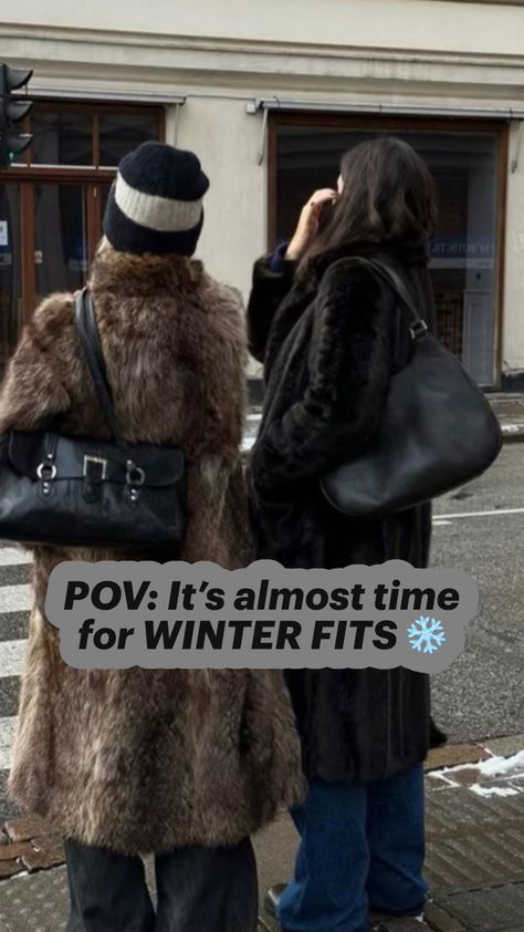 Fur coat, winter outfit, winter fit, ootd Fur Coat Winter Outfit, Coat Winter Outfit, Winter Fit, Coat Winter, Winter Fits, Outfit Winter, Winter Outfit, Aesthetic Outfits, Fur Coat