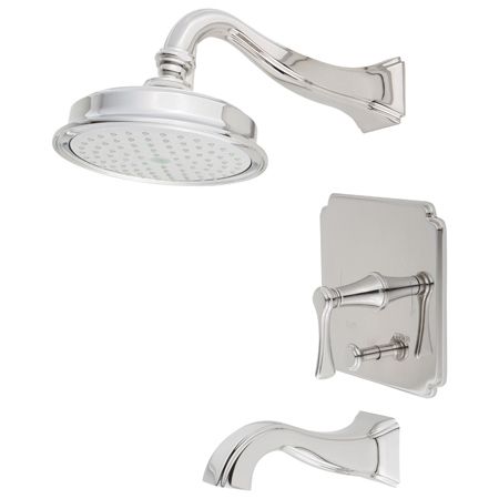 Kiara - Balanced Pressure Tub & Shower Trim Set - 3-2532BP - || Newport Brass Brass Shower Fixtures, Baltimore Street, Adjustable Shower Head, Newport Brass, Flowing Water, Tub Shower, Bathtub Shower, Shower Arm, Shower Systems