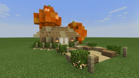 Strawberry Shortcake House Minecraft, Strawberry Shortcake Minecraft, Minecraft Strawberry, Strawberry Shortcake House, Fruit Fairy, Minecraft Town, Cottage Minecraft, Cottagecore Minecraft, Mc Ideas