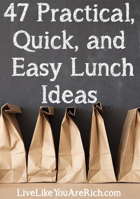 These are awesome ideas for those who often wonder what should I make for lunch today? I love how practical, easy, quick, and inexpensive they all are! Easy Sack Lunch Ideas For Adults, Inexpensive School Lunch Ideas, Sack Lunches For Adults, Inexpensive Lunches For Work, Sack Lunch Ideas For Adults, Sack Lunch Ideas For Kids, Homeschool Lunch, Kosblik Idees, Quick And Easy Lunch Ideas