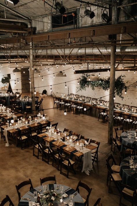 Warehouse Wedding Decorations, Warehouse Wedding Reception, Urban Wedding Decor, Industrial Wedding Table, Industrial Wedding Reception, Wedding Plate Setting, Industrial Reception, Rustic Romantic Wedding, Modern Industrial Wedding