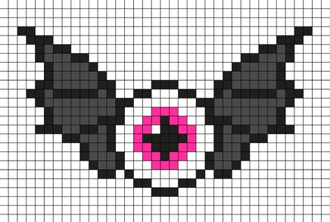 Eye Perler Bead Patterns, Monster High Pixel Art Grid, Perler Bead Patterns Kandi, Goth Pixel Art Grid, Gothic Perler Bead Patterns, Emo Perler Bead Patterns, Goth Perler Bead Patterns, Emo Pixel Art, Y2k Pixel Art