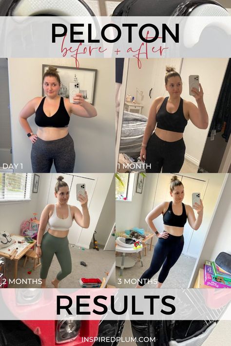 3 Months Workout Results, Peloton Running Plan, How Much Weight Can You Lose In 3 Months, Peloton Weekly Workout Plan Beginner, Spin Class Before And After, Before And After Peloton Bike, Peloton Pilates Schedule, Biking Before And After, 3 Months Gym Before After