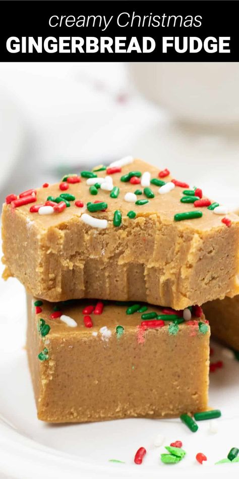 Christmas Fudge Recipes Easy, Gingerbread Fudge, Holiday Fudge, Christmas Fudge, Christmas Classics, Fudge Recipes Easy, Fudge Easy, Gingerbread Cake, Fudge Recipe