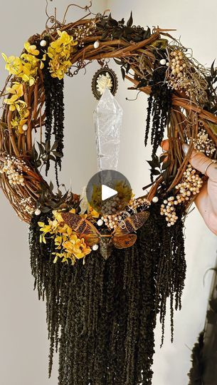 356K views · 97K reactions | Which one? // These 5 Weeping Wreaths will be for sale on Sat the 6th at 9AM PST 🖤✨

#crystalbouquet #witchywedding #darkwedding #gothwedding #flowers #crystals #crystalwedding #burnablebouquet #weddingflowers #driedflowers #bridalbouquet #kirkland #alternativewedding  #ronniefloweer #weepingwreath #gothflorist #gothflowers #witchyflowers #witchyflorist | Ronniefloweer | I Monster · Who is She? Weeping Wreaths Diy, Weeping Wreaths, Gothic Farmhouse, Boho Crafts, Witch Crafts, Crystal Bouquet, Who Is She, Goth Wedding, Dark Wedding