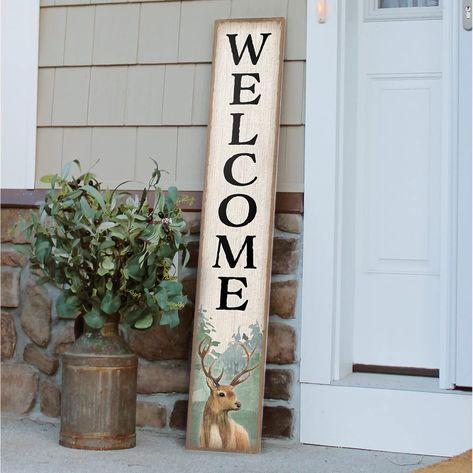 Welcome Sign Porch, Money Challenges, Front Porch Deck, Window Pane Mirror, Welcome Porch Sign, Summer Porch Decor, Outdoor Welcome Sign, Porch Welcome Sign, Laser Ideas