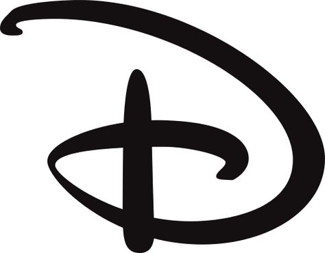 Disney D The Letter D, Letter D, Disney, White, Black