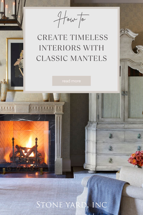 Learn how to create a timeless and traditional space by adding a mantel as your focal point. Read on for details! Exterior Planters, Exterior Planter, Luxury Fireplace, Timeless Interiors, Fireplace Mantels, Focal Point, Timeless Elegance, To Create, Fireplace