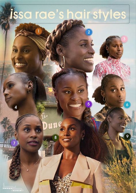 Issa Insecure Hairstyles, Issa Rae Insecure Hairstyles, Protective Hairstyles Braids Cornrows, Issa Rae Hairstyles, School Moodboard, Hairstyles Cornrows, Afro Hair Art, Gel Natural, Protective Hairstyles For Natural Hair