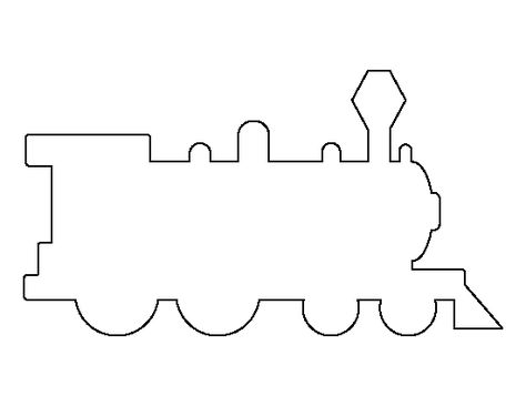 Train pattern. Use the printable outline for crafts, creating stencils, scrapbooking, and more. Free PDF template to download and print at http://patternuniverse.com/download/train-pattern/ Train Pattern, Printable Outline, Train Template, Bandsaw Boxes, Train Silhouette, Laser Ideas, Printable Chart, Train Party, Applique Templates