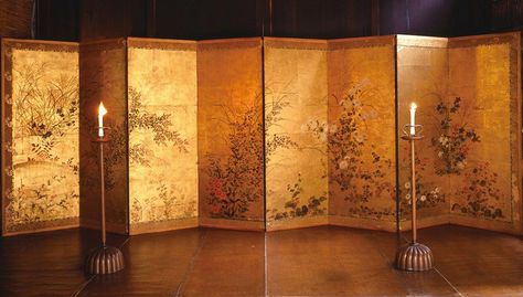 Chinese Screen, Floor Screen, Japanese Screen, Folding Screen, Aichi, Nagasaki, Bird Tree, Types Of Furniture, Blossom Trees