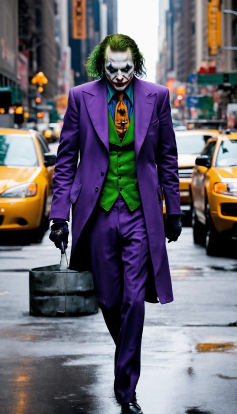 batman joker Joker Costume Ideas For Men, Diy Riddler Costume, Joker Halloween Costumes Men, The Joker Outfit, Lady Joker Costume, Joker Costume Diy, Joker Makeup Men, Joker Costume Men, Characters In Suits