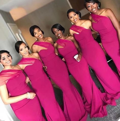 Fuschia Bridesmaid Dresses, Fuchsia Bridesmaid Dresses, Sud Africa, Cheap Long Bridesmaid Dresses, Mermaid Bridesmaid, One Shoulder Bridesmaid Dresses, One Shoulder Bridesmaid, Custom Bridesmaid Dress, Maid Of Honour Dresses