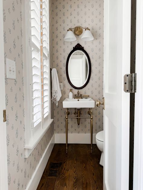 White Dove Bathroom, Console Sink, Victorian Farmhouse, White Dove, Gold Legs, White Doves, Beautiful Bathrooms, Powder Room, Bathrooms