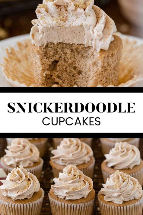 Top Bakery Items, Cupcake Garnish Ideas, Cupcake Business Ideas, Famous Cookies, Snickerdoodle Cupcakes, Snickerdoodle Cake, Homemade Cupcake Recipes, Delicious Cupcakes Recipes, Cupcake Business