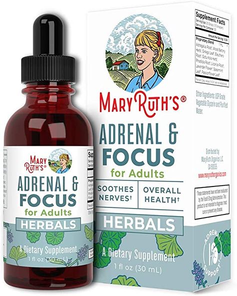 Maryruth Organics, Adrenal Support Supplements, Adrenal Exhaustion, Brain And Memory, Focus Supplements, Nerve Health, Brain Memory, Adrenal Support, Vegan Vitamins