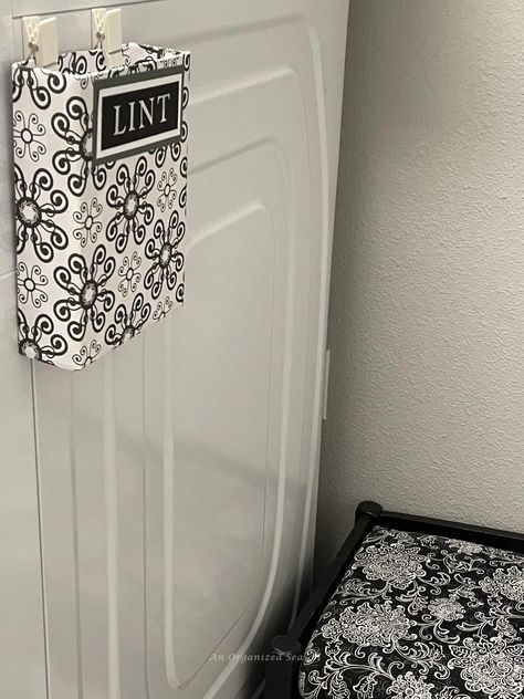 Make a Lint Bin for Your Laundry Room - An Organized Season Diy Lint Bin, Lint Bin, How To Make Something, Clothes Drying Racks, Diy Hanging, Trash Bins, Drying Clothes, Cute Crafts, Diy Inspiration