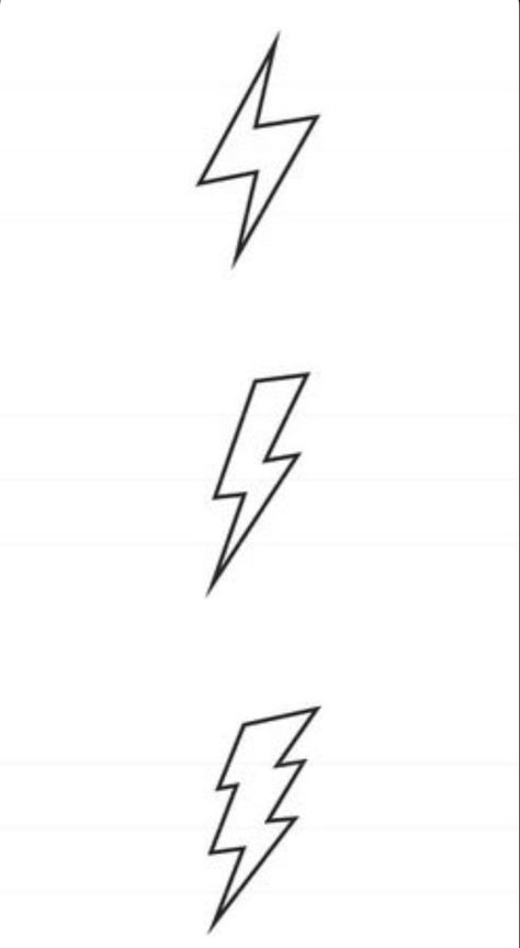 Lightning Bolt Stick And Poke, Lightning Bolt Outline Tattoo, Lightning Bolt Tattoo Design, Lightnight Bolt Tattoo, Alien Flash Tattoo, Lightning Bolt Drawing, Western Flash Tattoo, How To Draw Lightning, Small Bff Tattoos