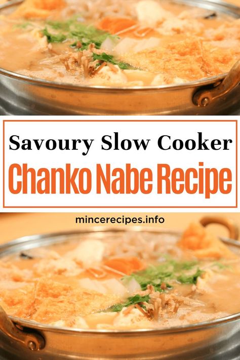 Looking for authentic Japanese soup recipe, this slow cooker chanko nabe recipe is a must try. It's a popular dish in Japan that you wouldn't miss when you visit. But for now, you can make the dish at home. Here I tried a recipe for a day in the slow cooker, but 4 to 6 hours would have been better than 8. Everything can be prepared the night before, but don’t add the broth until just before cooking time. Ground Chicken Recipes / Chicken Mince Recipes Slow Cooker Japanese Recipes, Chanko Nabe Recipe, Chicken Mince Recipes, Mirepoix Recipe, Chanko Nabe, Nabe Recipe, Chicken Vegetable Stew, Dinner 2023, Chicken Mince