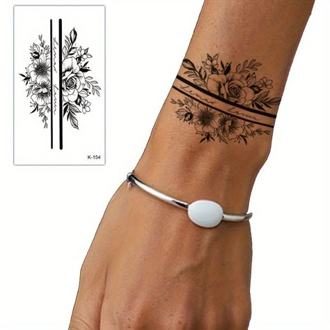 Wrist Bracelet Tattoo, Cuff Tattoo, Armband Tattoo Design, Arm Band Tattoo, Tattoo Bracelet, Elephant Tattoo, Tattoo Arm, Spine Tattoos, Tattoo Small