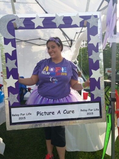 Relay for life, large picture frame, $1 a picture.  We raised so much with this one and we didnt have to do much. Relay For Life Decorations, Relay For Life Activities, Picture Booth, Large Picture Frame, Walk To End Alzheimer's, Fundraiser Event, Walk Idea, Dance Marathon, Health Fair