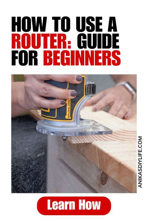 Learn how to use a router with this easy-to-follow guide and video. Learn to select the right bit, set up the router, and make cuts safely and efficiently. #anikasdiylife Router Tips And Tricks, How To Use A Router For Beginners, How To Use A Router, Router Bits Chart, Router Letter Templates, Homemade Router Table, Router Techniques, Router Signs, Router Guide