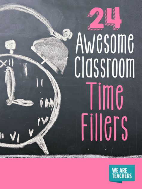 What to do when your schedule has the tiniest gap and there's not enough time to accomplish much? Classroom time fillers from teachers who've been there. Substitute Teacher Ideas Activities, Middle School Time Fillers, Time Fillers For Substitute Teachers, Ideas For Substitute Teachers, Fun Substitute Teacher Activities, Substitute Teacher Ideas Middle School, How To Be A Good Substitute Teacher, Elementary Substitute Ideas, Substitute Teacher Must Haves