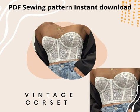 Women's Crochet Tops - free crochet top patterns - crochet top patterns for beginners - crochet top patterns for summer Sewing Corset Top, Broidery Ideas, Sew Corset, Crop Top Blouse Designs, Top Blouse Designs, Crochet Top Patterns For Beginners, Bustier Top Pattern, Diy Corset Top, Diy Bustier