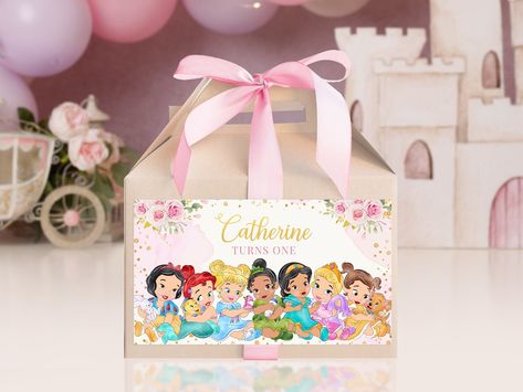 Princess First Birthday, Disney Princess Babies, Princess Theme Birthday, Princess Theme Birthday Party, Cricut Birthday, Little Mermaid Birthday, Gable Boxes, Princess Theme, Baby Princess