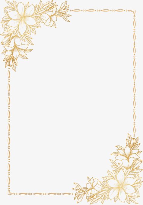 Yellow Wedding Invites, Golden Corner Png, Wedding Borders Frames, Golden Wedding Decoration, Invitation Frames, Yellow Frame, Wedding Invitation Background, Page Borders Design, Frame Border Design