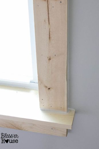 Window Jamb Extension, Farmhouse Window Trim, Window Jamb, Window Trims, Diy Window Trim, Interior Window Trim, Interior Window, Diy Rustic Home, Rustic Window